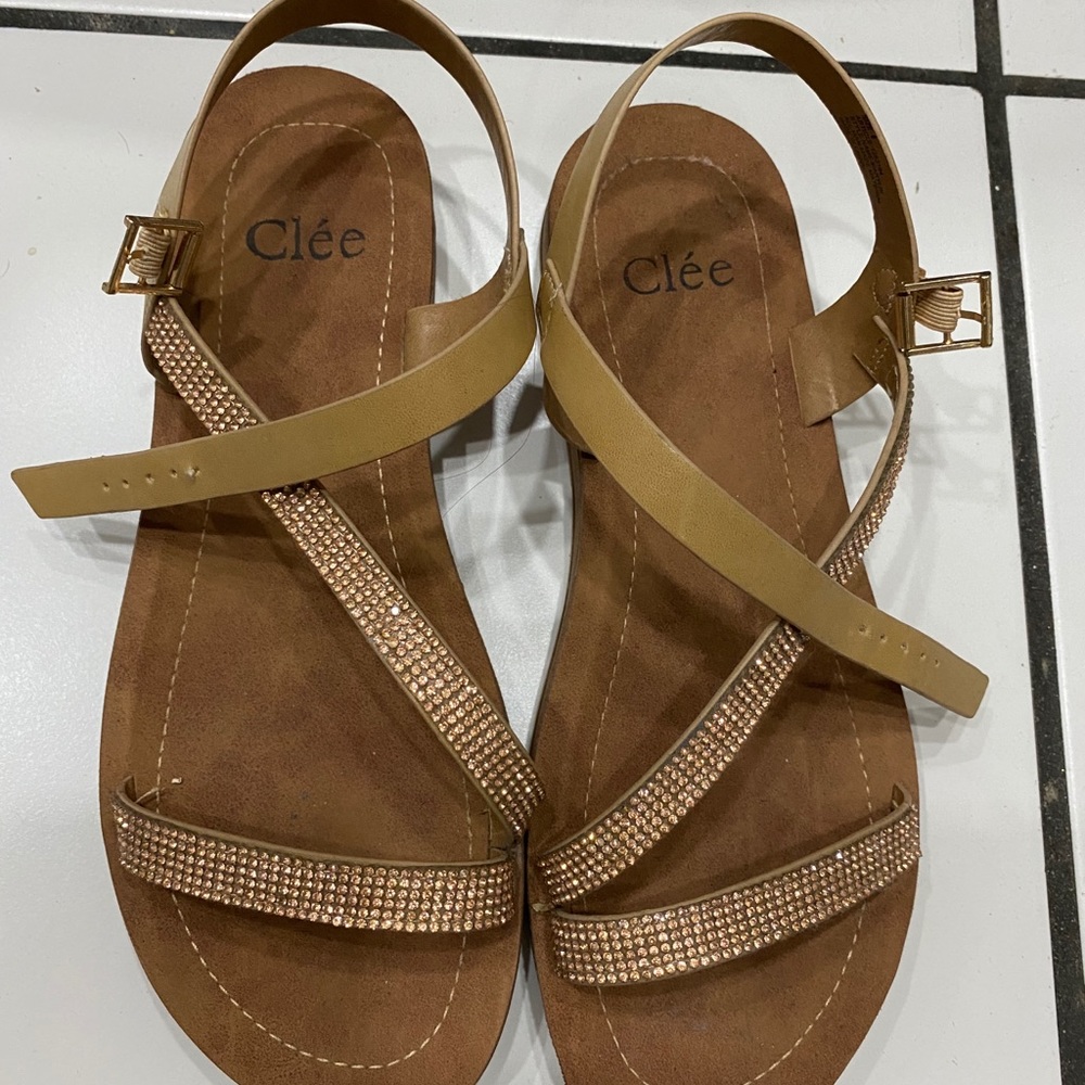 cute tan/gold sandals